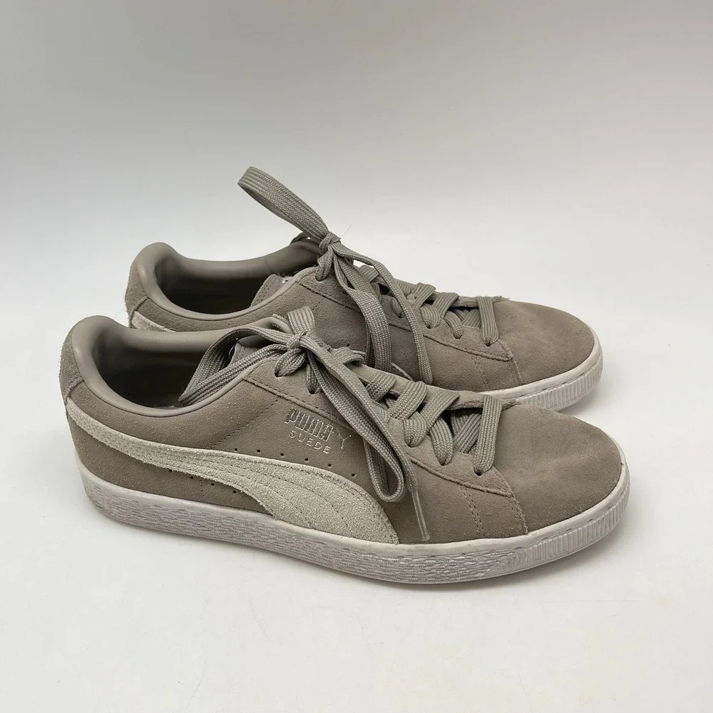 PUMA Sneakers Mens 8 Suede Classic Low Top 363242-02 Beige Athletic Casual Shoes